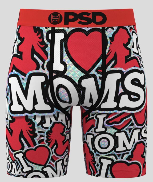 PSD I Heart Moms Red Boxer Briefs - PSD Underwear