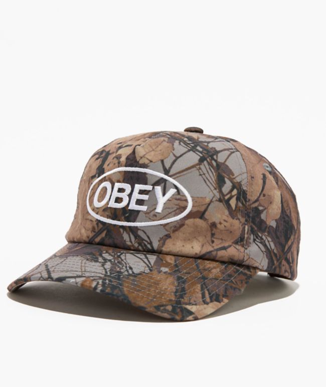 Obey Oval Fence Camo Strapback Hat - Obey