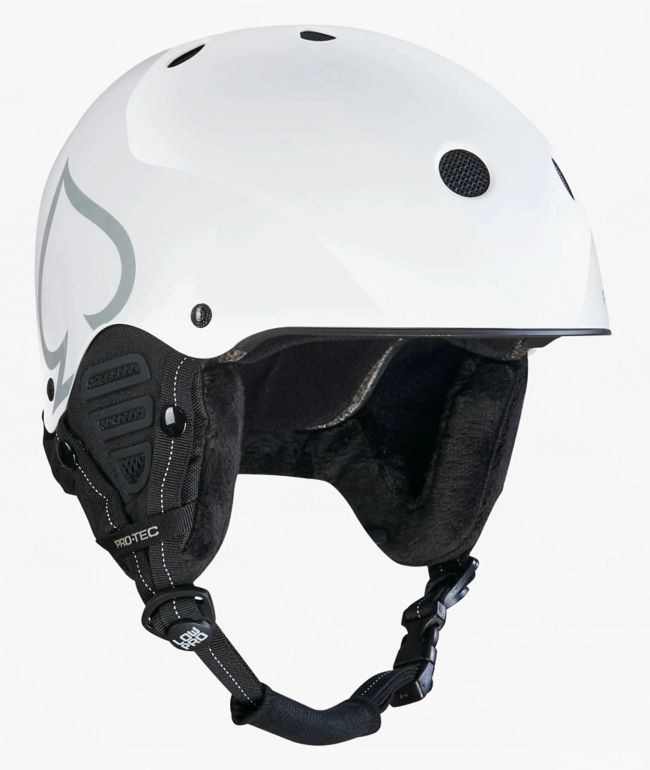 Pro-Tec Low Pro Matte White Snowboard Helmet - Pro-Tec