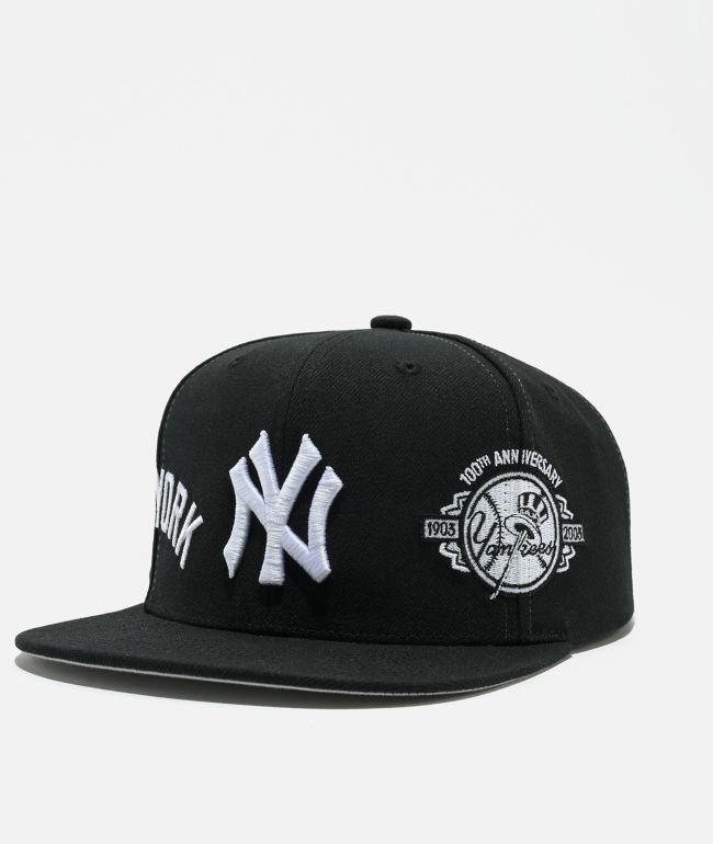 Mitchell & Ness New York Yankees Trifecta Black Snapback Hat - Mitchell & Ness