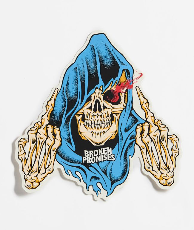 Broken Promises Scythe Jumbo Sticker - Broken Promises