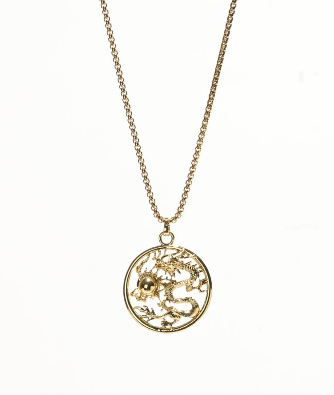 Saint Midas Golden Dragon 24" Necklace - Saint Midas