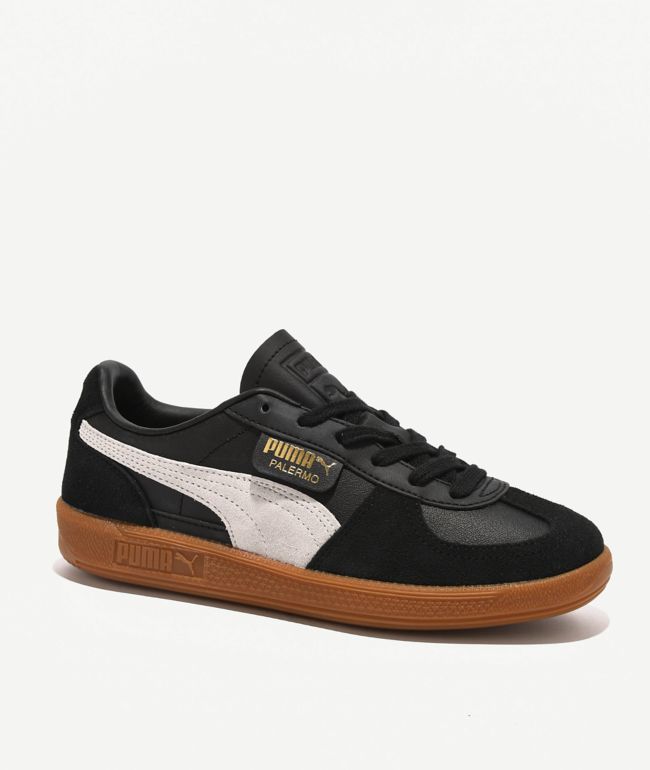 PUMA Women's Palermo Black, Feather Gray & Gum Shoes - Puma