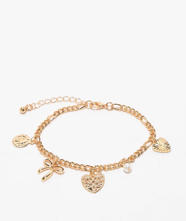 Fantas Eyes Charm Gold Bracelet - FANTAS EYES INC