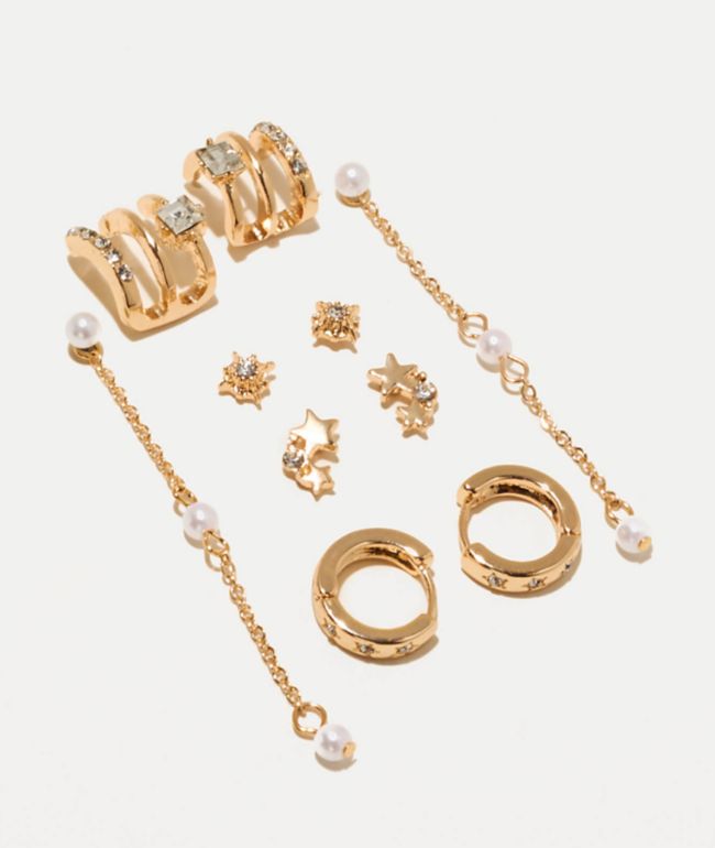 Fantas Eyes Elevate Gold Ear Stack Earring Set - FANTAS EYES INC