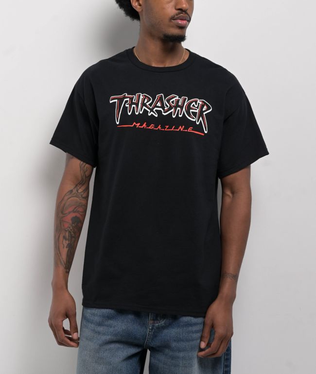 Thrasher Slash Black T-Shirt - Thrasher