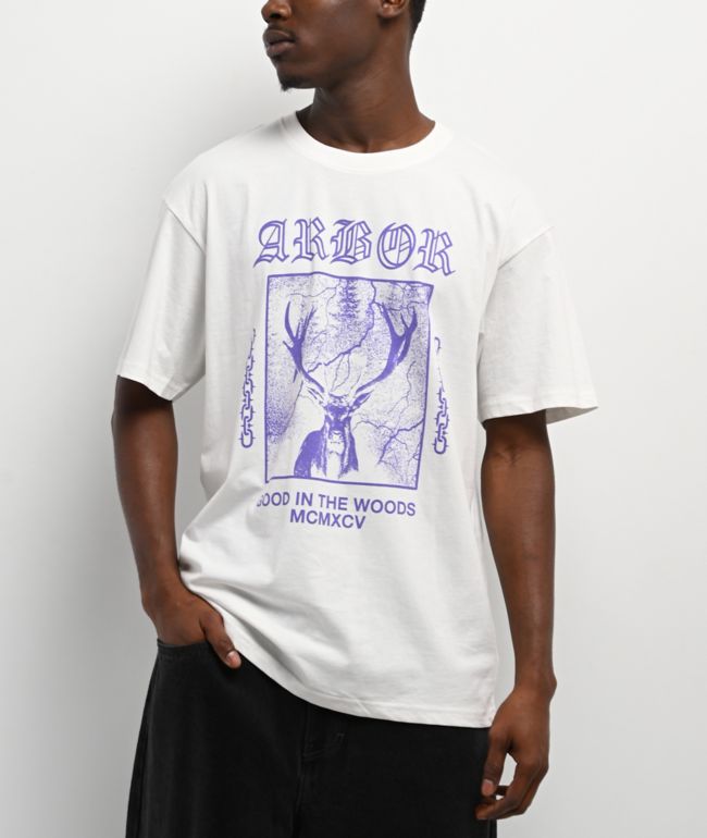 Arbor Stag White T-Shirt - Arbor Collective