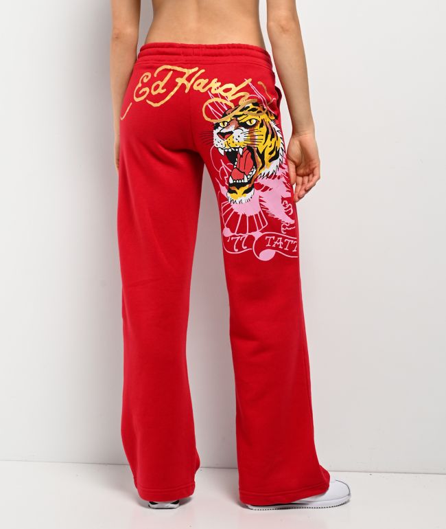 Ed Hardy FlowerSkulls パウダーブルー スウェットパンツ/関送込 Ed Hardy Flower Skulls Powder Blue Sweatpants | Zumiez