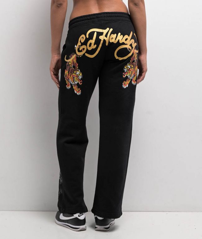 Ed Hardy Tigers Black Sweatpants