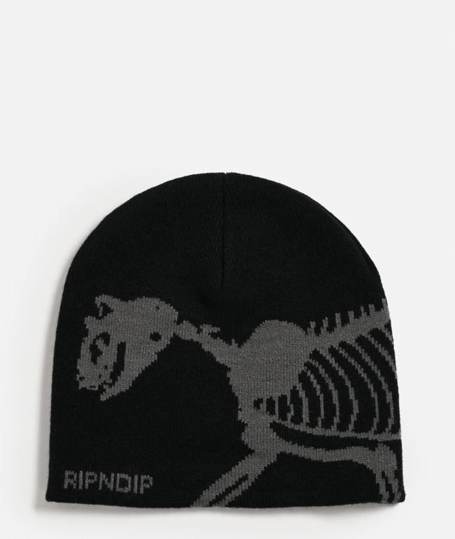 Key Street Bubble Black Skully Beanie