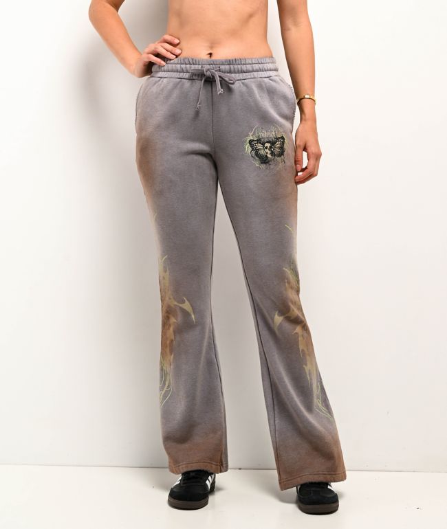 Vitriol Karli Flare Cyber Grey Sweatpants - Vitriol