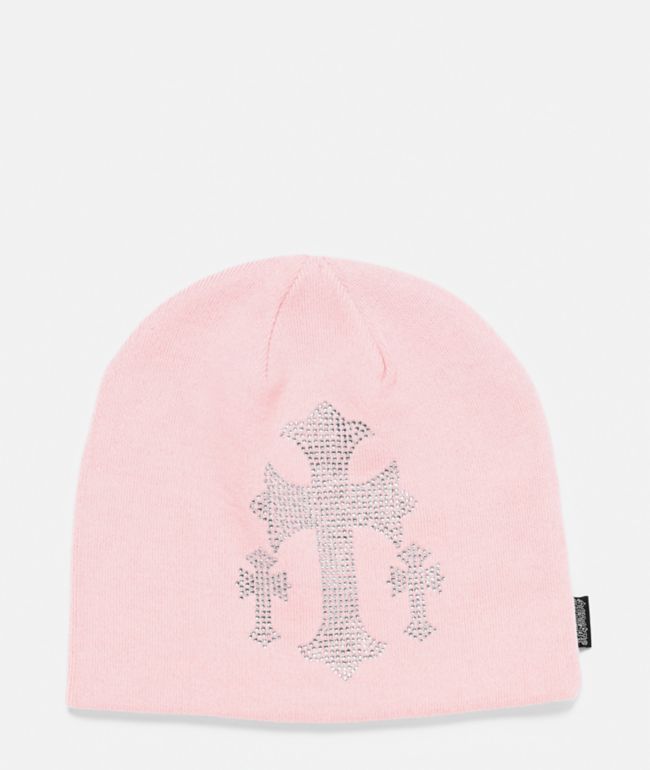 Sheisty Daz Pink Skully Beanie - $hei$ty