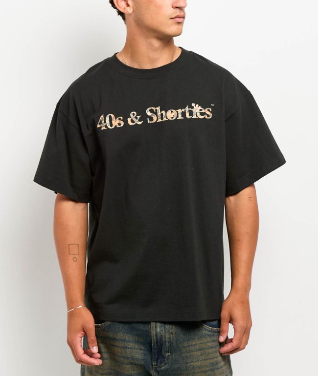 40s & Shorties Tree Brush Black T-Shirt - 40s & Shorties