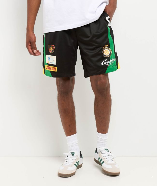 Cookies Lake Como Black & Green Mesh Shorts - Cookies Clothing