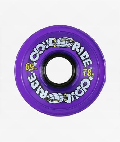Cloud Ride Clear Purple 69mm 78a Cruiser Skateboard Wheels - Cloud Ride Wheels