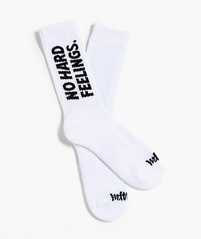 Married To The Mob No Hard Feelings White Crew Socks - Married To The Mob