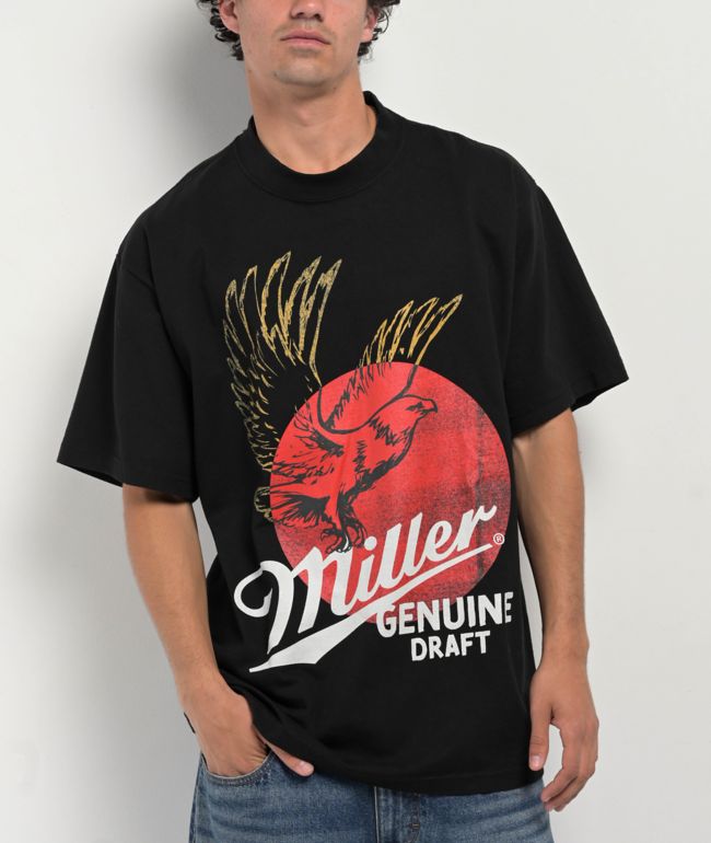 Miller Genuine Draft Wings Black T-Shirt - Coors