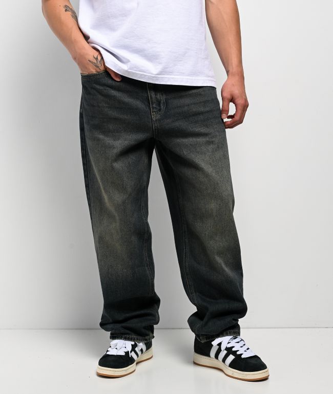 Empyre Ramp Blue Dirty Wash Loose Fit Jeans