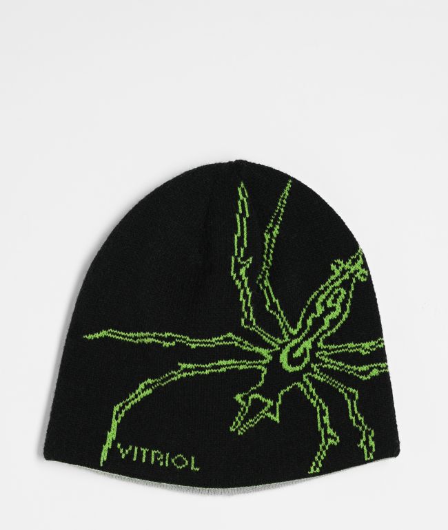 Vitriol Arachnid Black Skully Beanie - Vitriol
