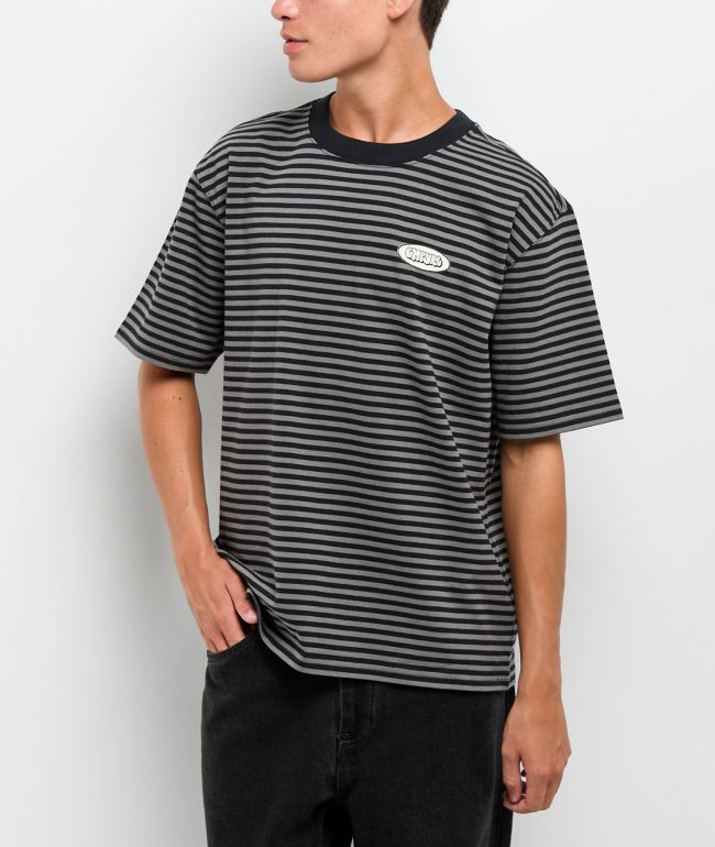 Empyre Razor Stripe Maroon Knit T-Shirt