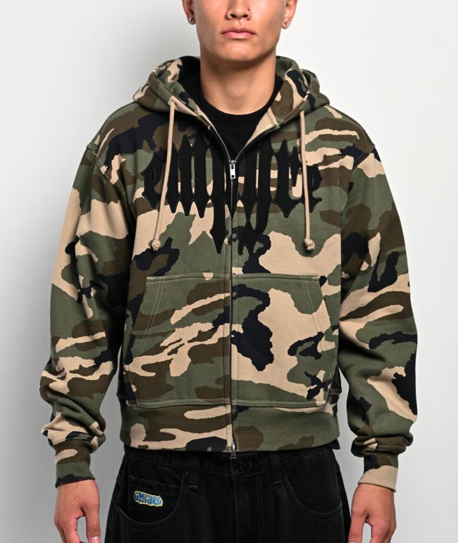 Empyre Leg Cramp Brown Camo Zip Hoodie