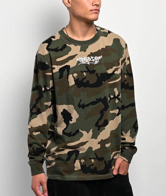 Ninth Hall Woodland Camo Thermal Long Sleeve T-Shirt | Zumiez
