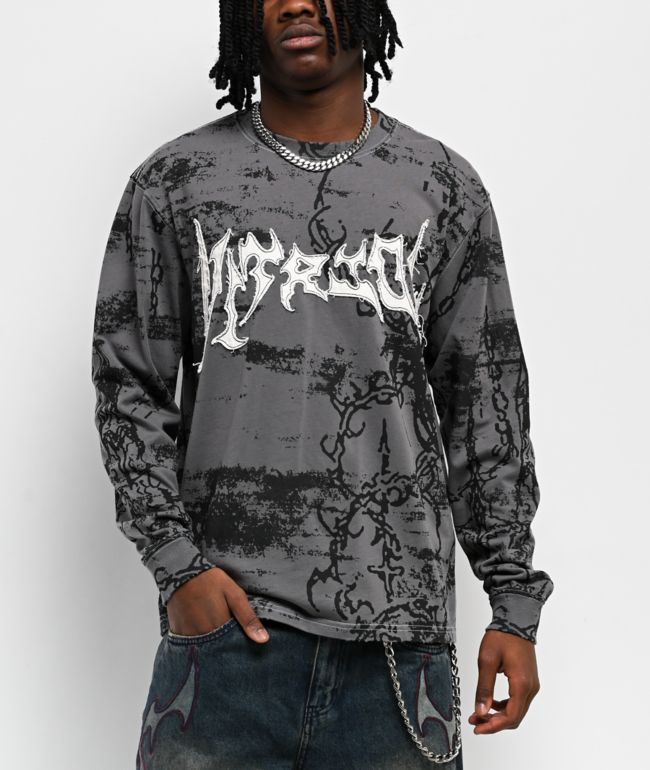 Vitriol Chains Grey Long Sleeve T-Shirt - Vitriol