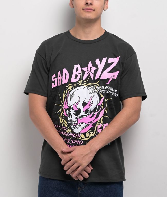 SAD BOYZ by Junior H Sad Starz Black Wash T-Shirt