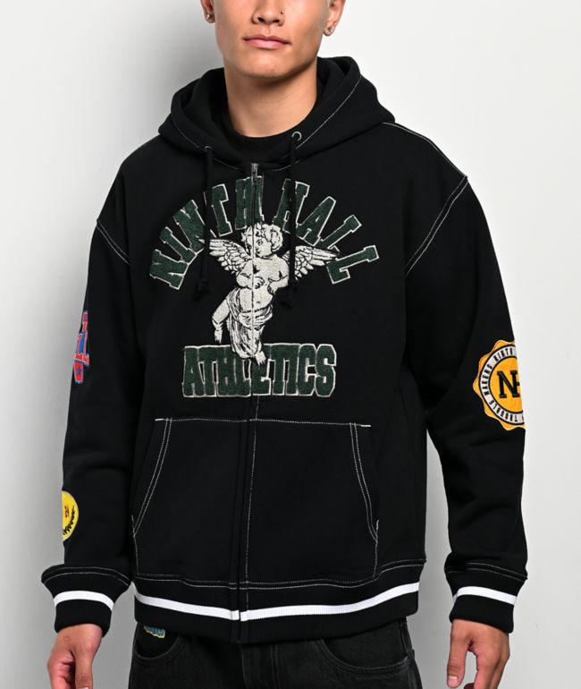 Welcome Duality Black Wash Crop Zip Hoodie | Zumiez