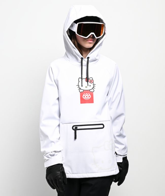 686 x Hello Kitty White 10K Snowboard Hoodie - 686