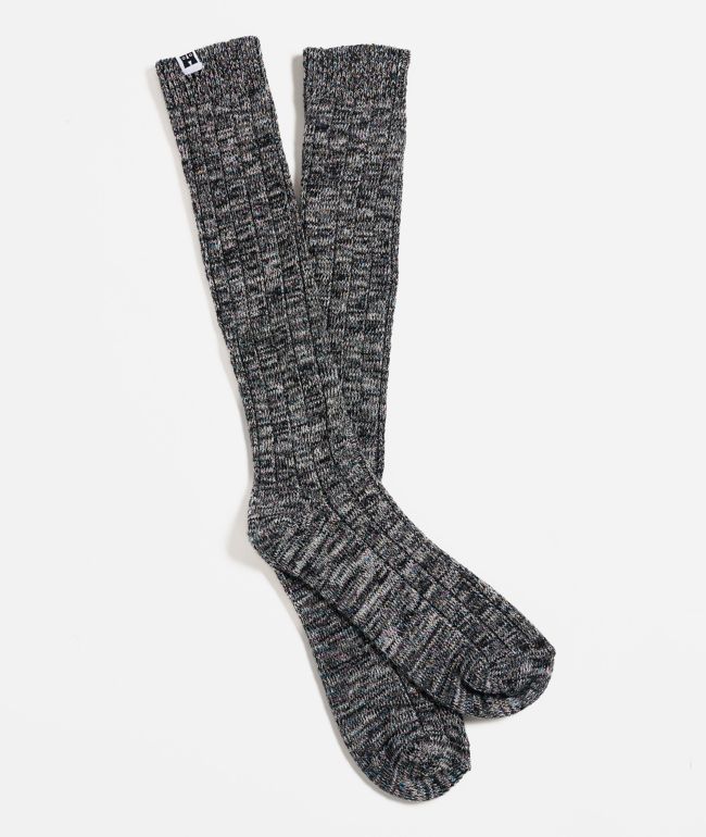 Happy Socks Shimmer Grey Slouch Crew Socks - Happy Socks