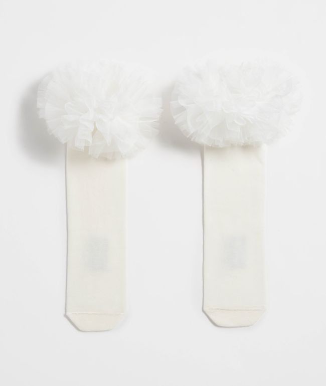 Happy Socks Tulle White Crew Socks - Happy Socks