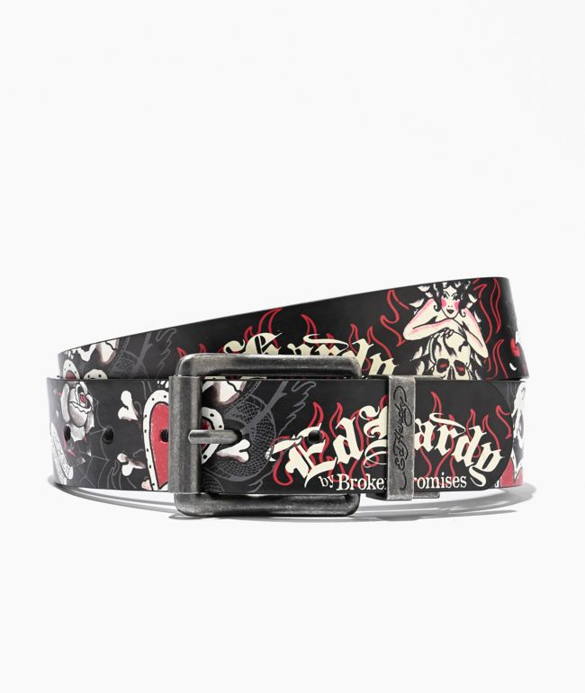 Ed Hardy Skull & Butterfly Black Belt | Zumiez