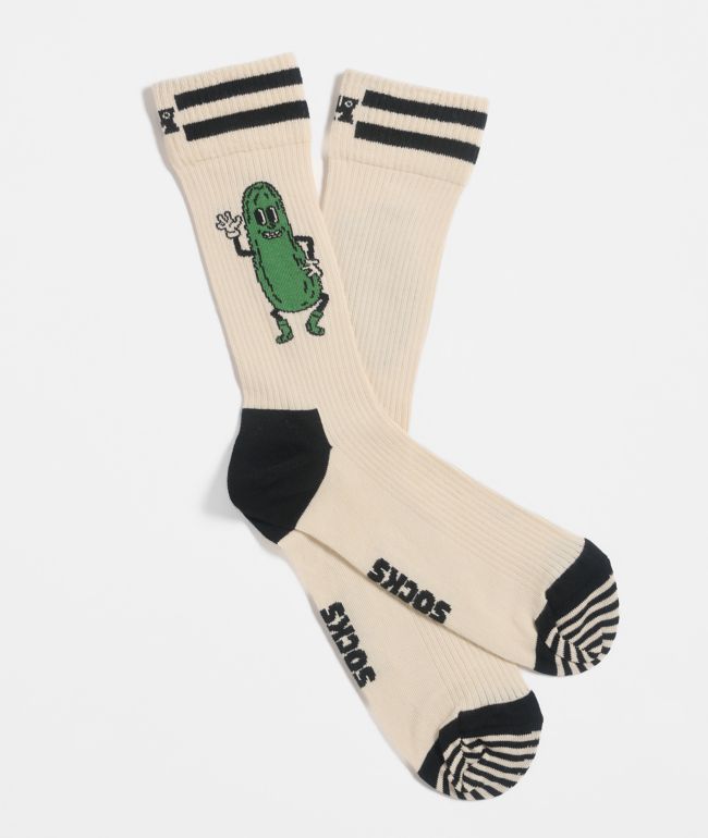 Happy Socks Pickle Beige Crew Socks - Happy Socks