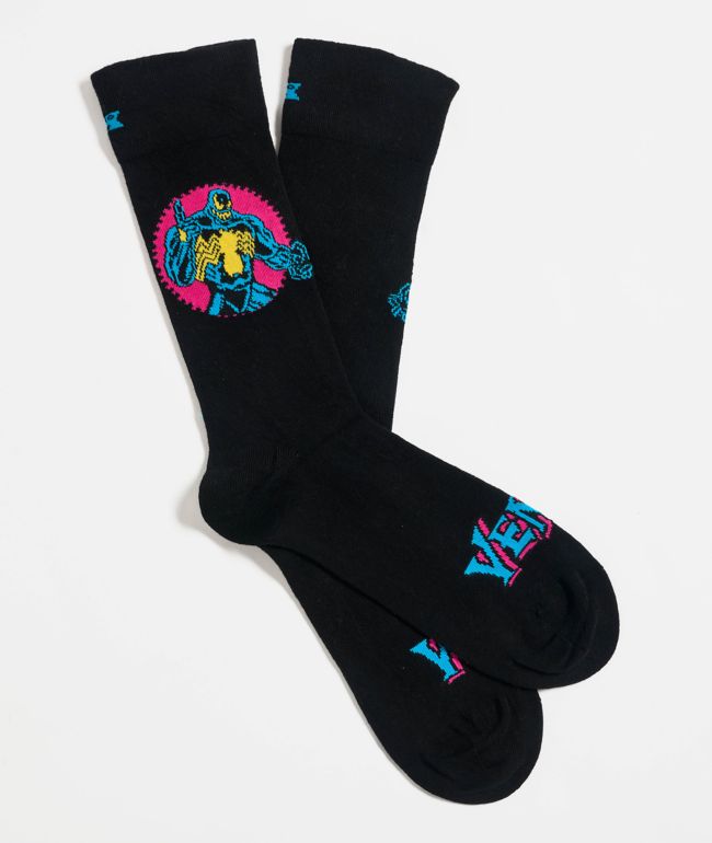Happy Socks x Marvel Archenemy Black Crew Socks - Happy Socks