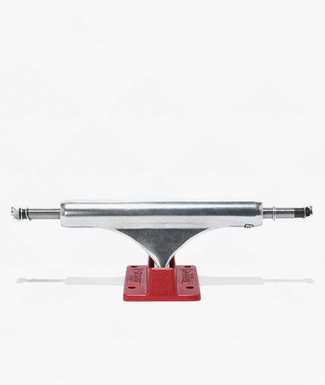 Slappy ST1 Inverted Hollow Lights 8.25" Silver & Red Skateboard Truck - Slappy Truck Co.
