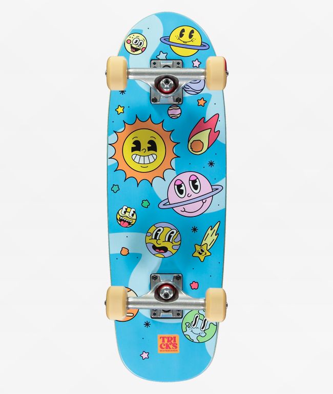 Tricks Kids Cosmic 8.25" Soft Top Skateboard Complete - Tricks