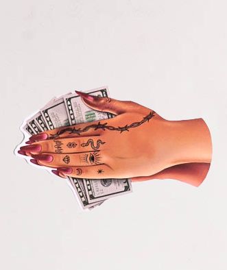 Popular Demand Pray Money Sticker - Popular Demand