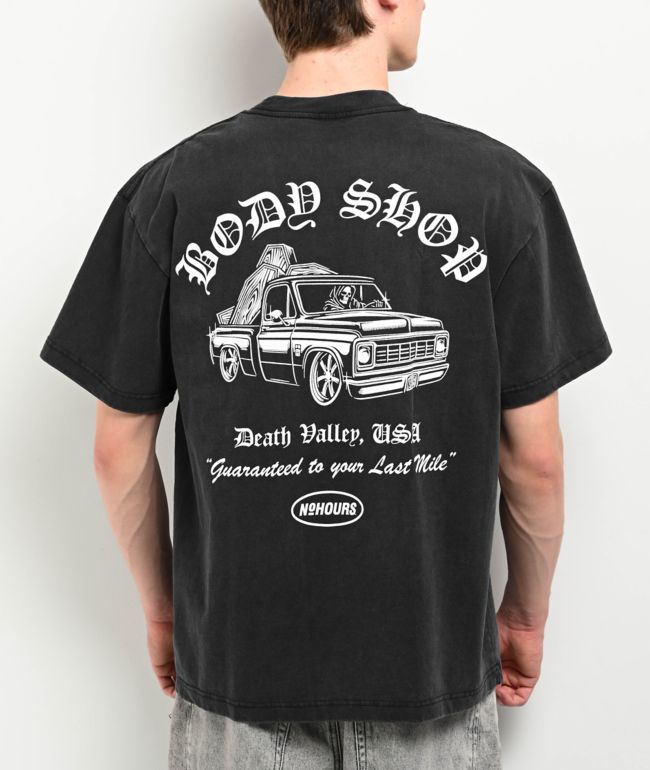 NoHours Body Shop Black Wash T-Shirt - Nohours