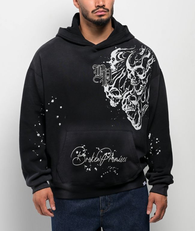 Broken Promises Broken Rhinestone Black Belt