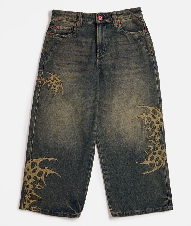 Vitriol Kids Void Black Wash Wide Leg Jeans