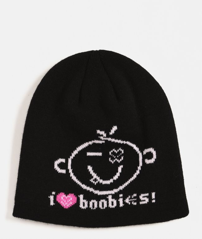 etnies x Keep A Breast Foundation Snake Black Skully Beanie - etnies