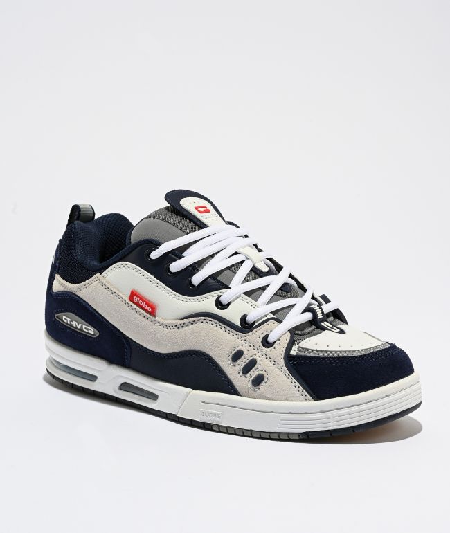 Globe Thomas CT-4 White & Navy Skate Shoes - Globe