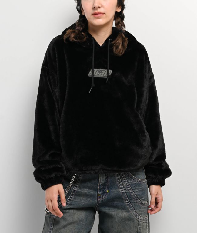 Angel Kiss Black Faux Fur Zip Jacket | Zumiez