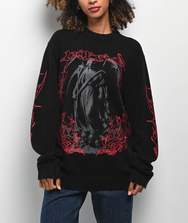 Vitriol Lennox Black Oversized Sweater - Vitriol