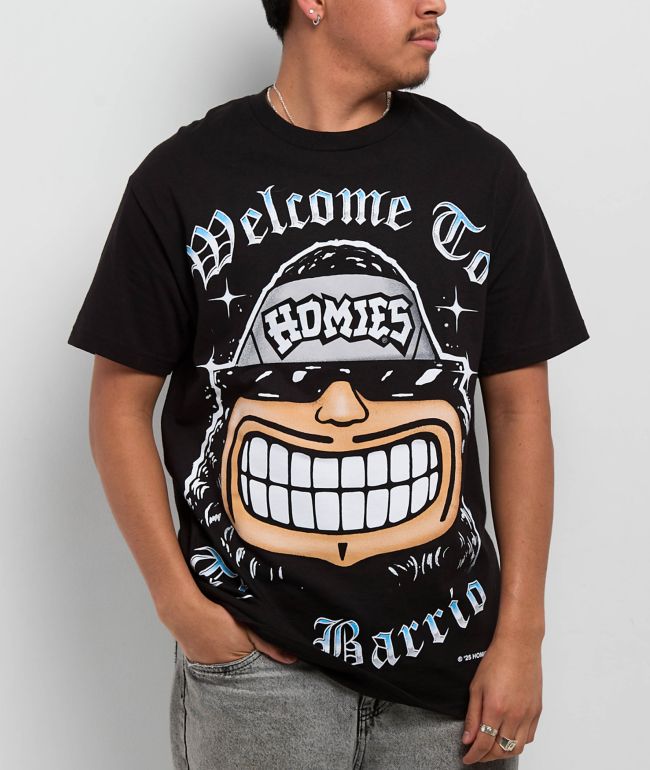 DGA Homies Big Face Smiley Black T-Shirt - DGA