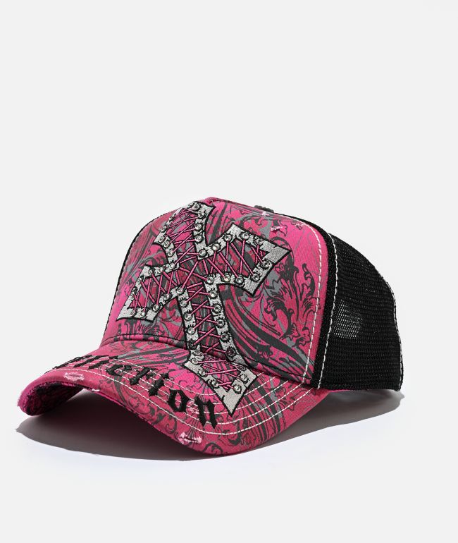 Affliction Lovita Pink Trucker Hat - Affliction