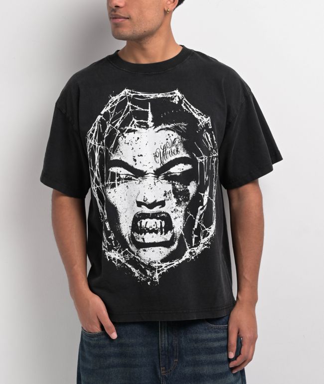Vitriol Web Shawty Black Wash T-Shirt - Vitriol