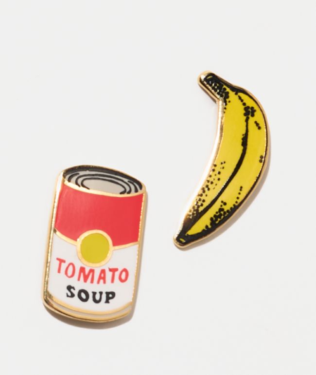 Yellow Owl Workshop Pop Art Banana & Soup Stud Earrings - Yellow Owl Workshop
