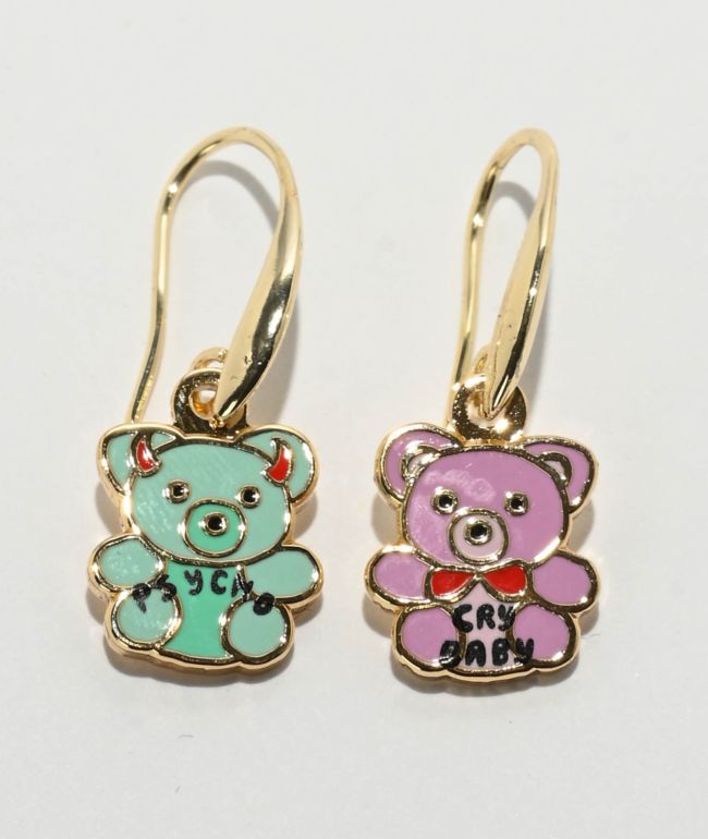 Yellow Owl Workshop Cry Baby Psycho Teddies Earrings - Yellow Owl Workshop